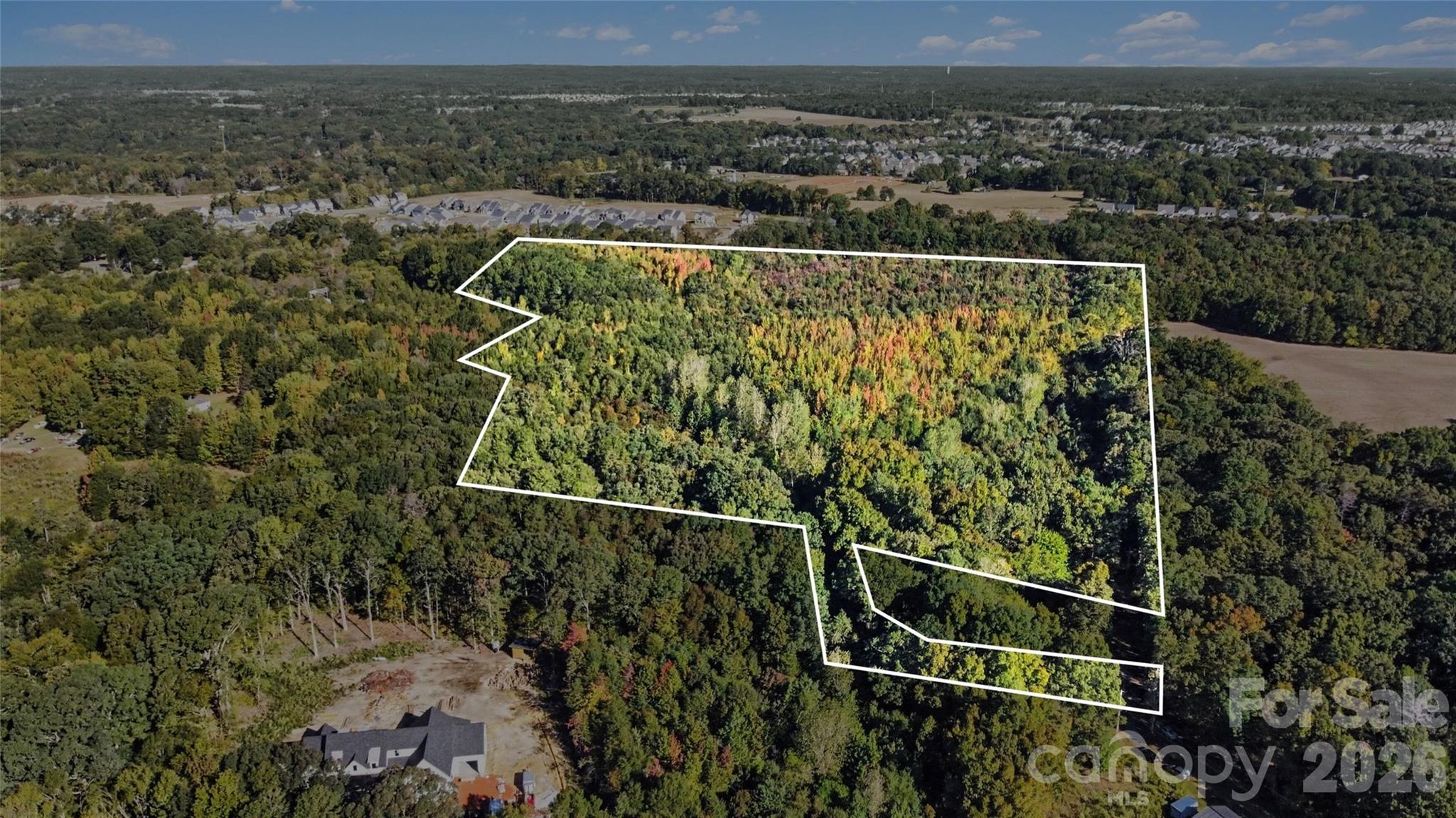 Aerial View of Wooded Land Lot - 1724 Willis Long Road, Monroe