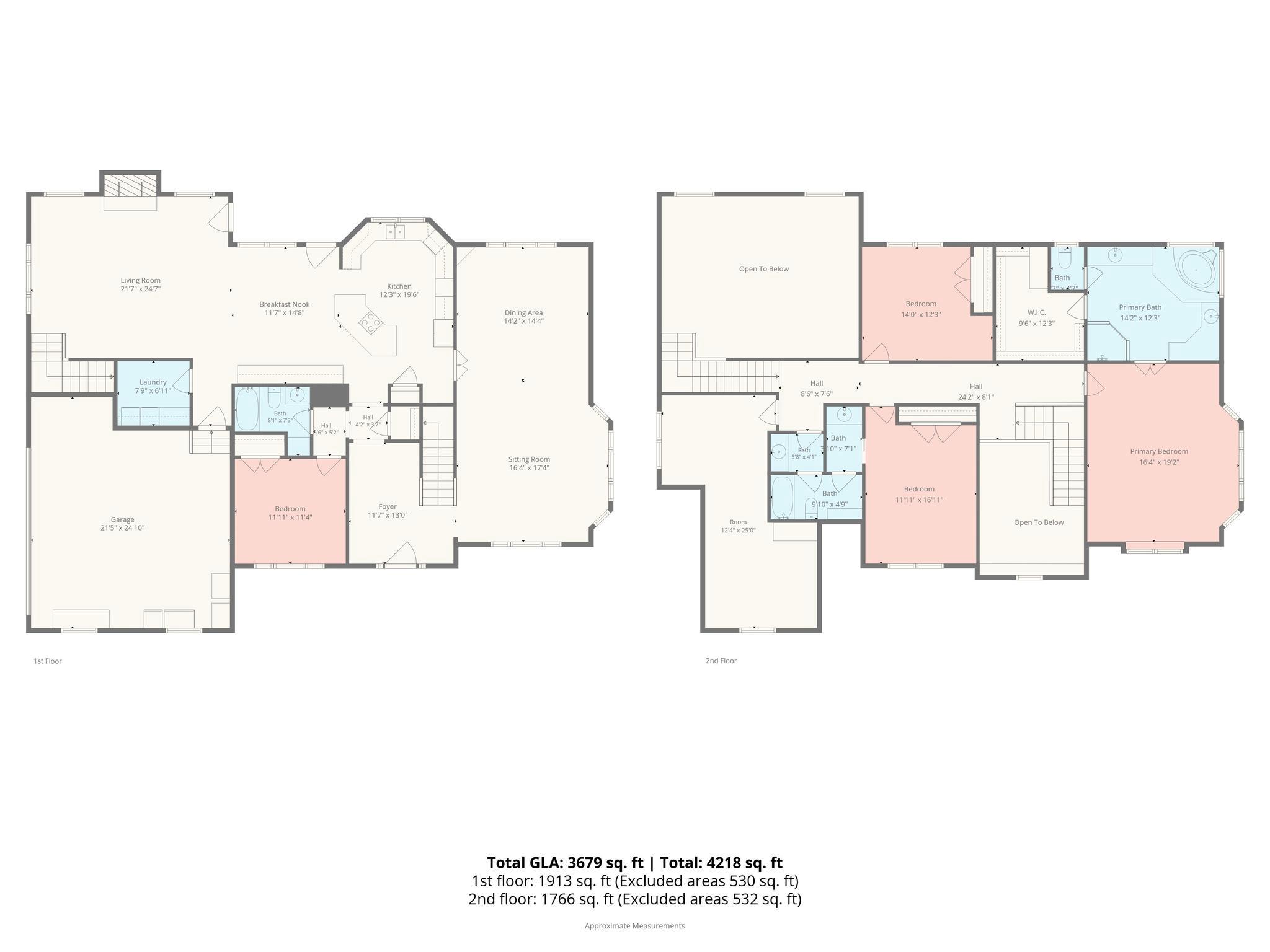 Floor plan and measurements - 105 Mandarin Drive, Mooresville