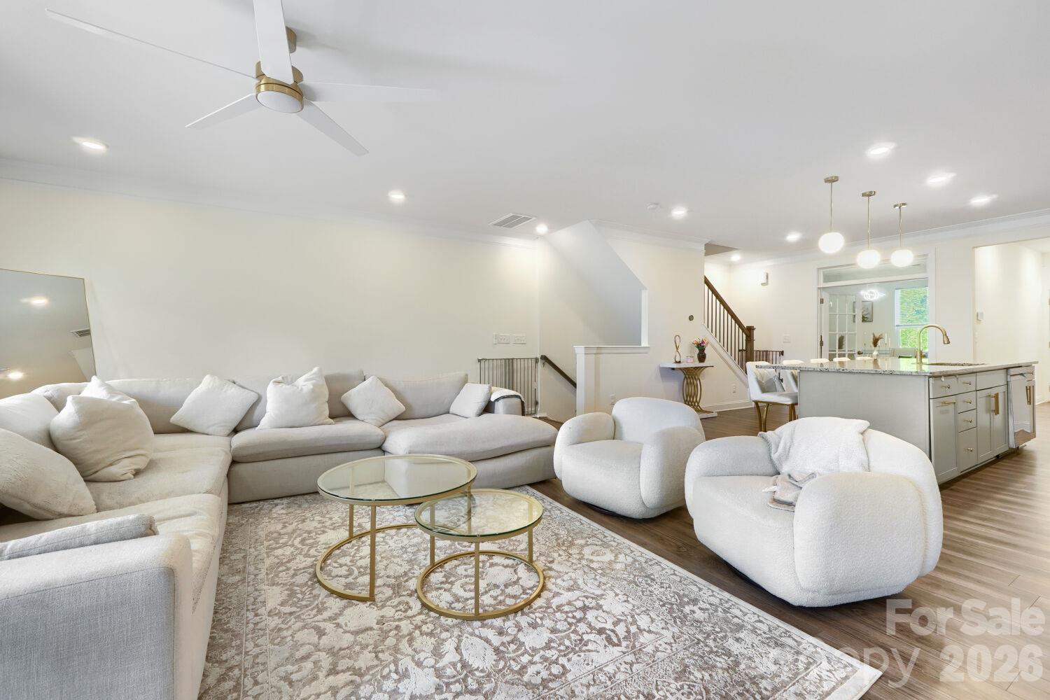 Spacious Living Room w/Front Deck - 10315 Glenmere Creek Circle, Charlotte