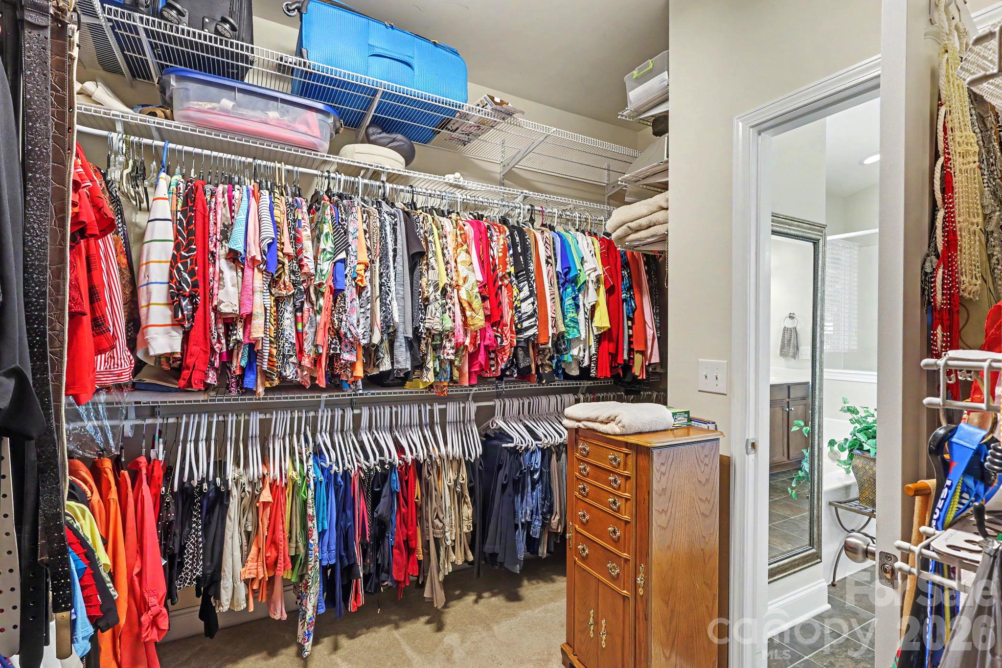 Primary Walk In Closet - 9025 Carneros Creek Road, Charlotte