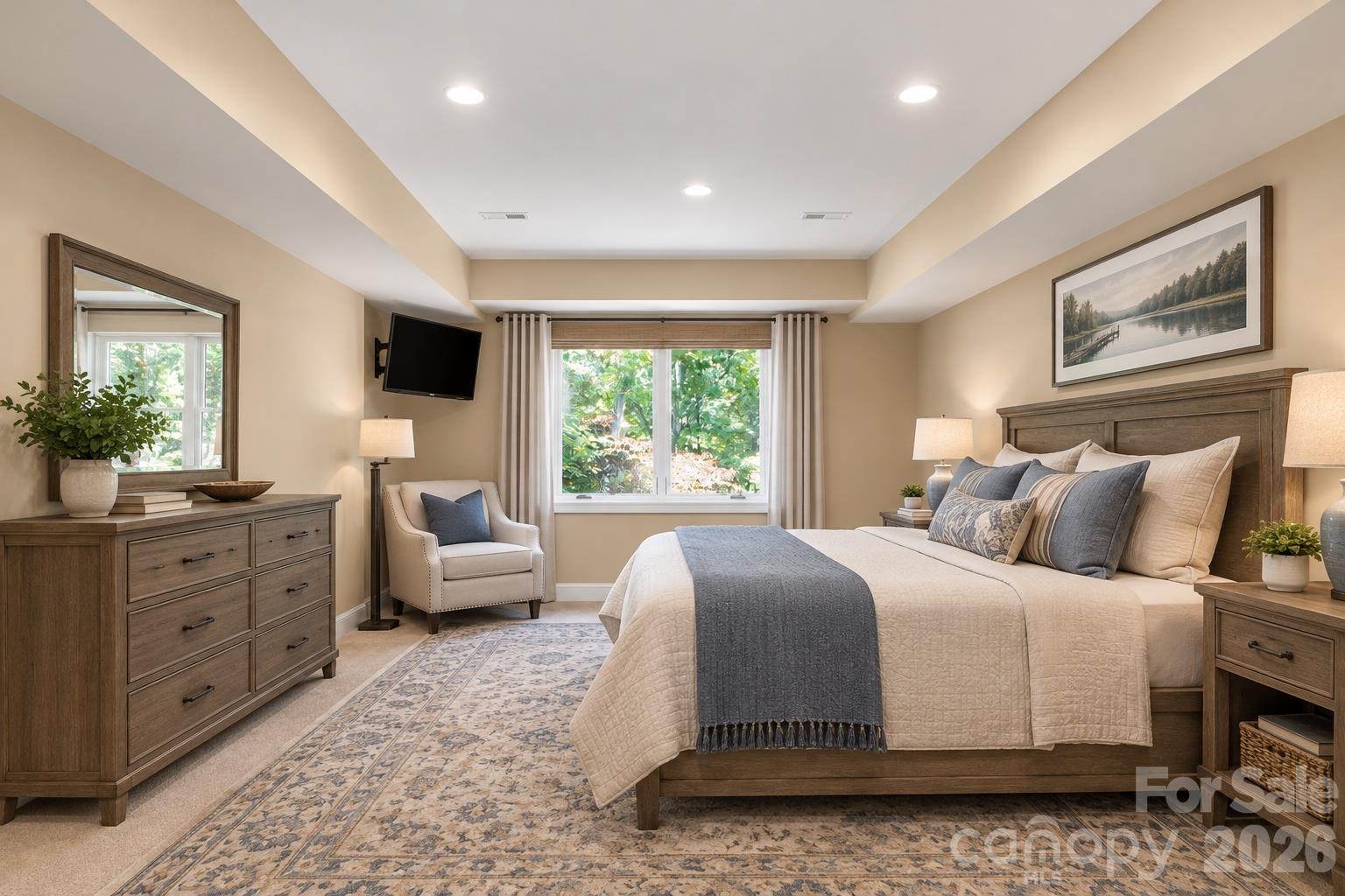 AI Generated Photo of Downstairs Bedroom - 5138 Watermead Lane, Belmont