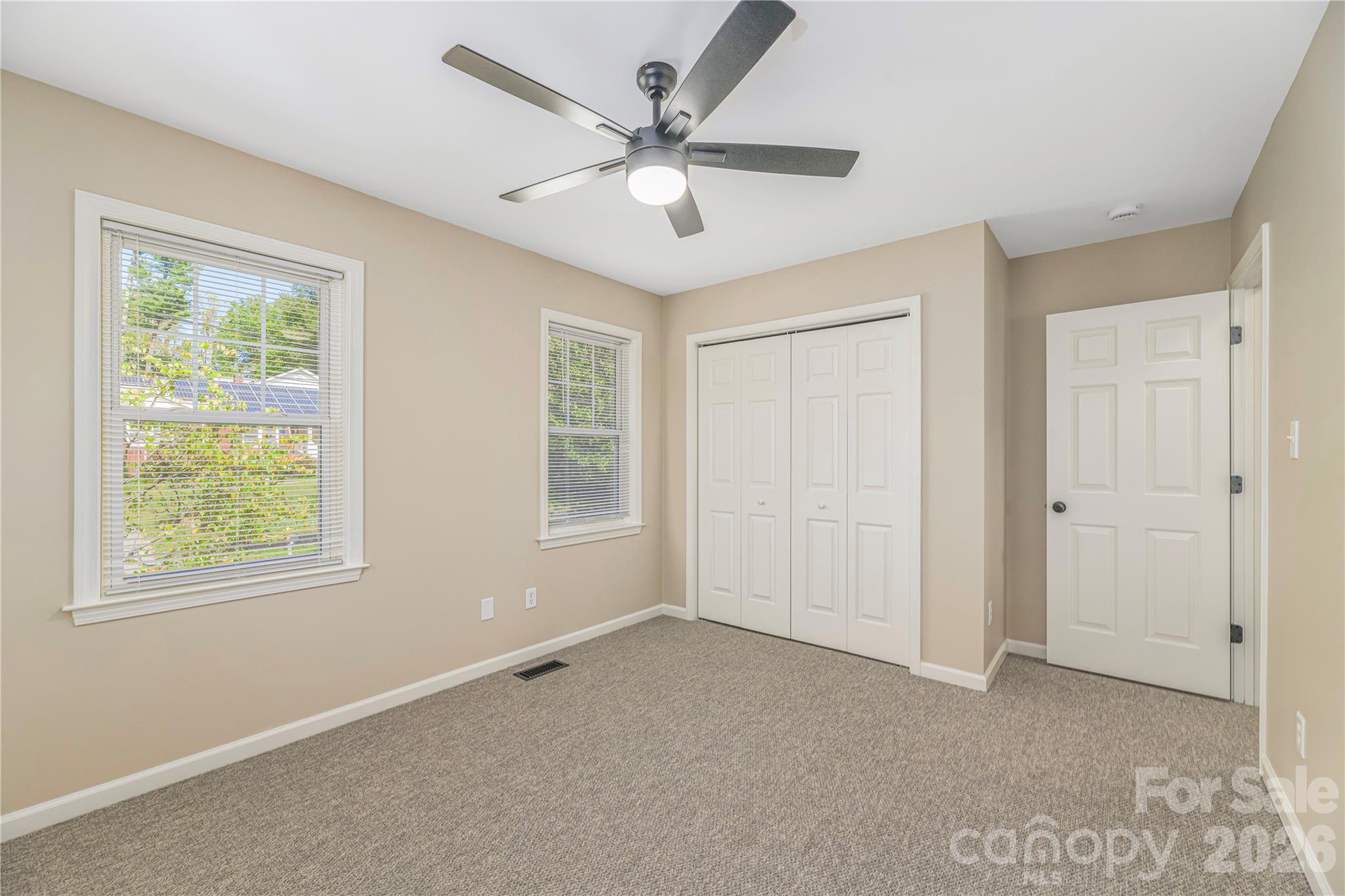 Bright bedroom #2 on the upper level. - 17 Sheridan Road, Asheville