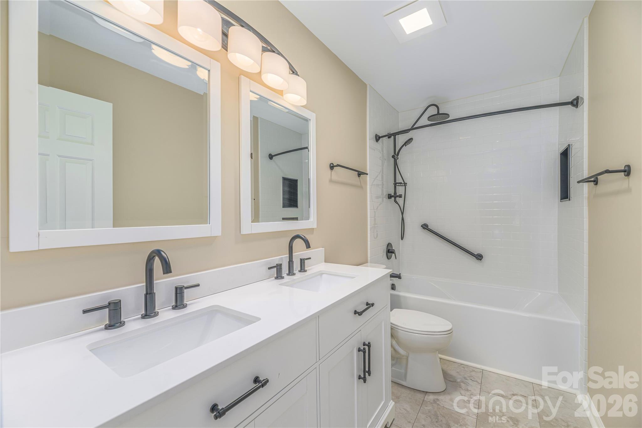 Updated full bathroom on the upper level. - 17 Sheridan Road, Asheville