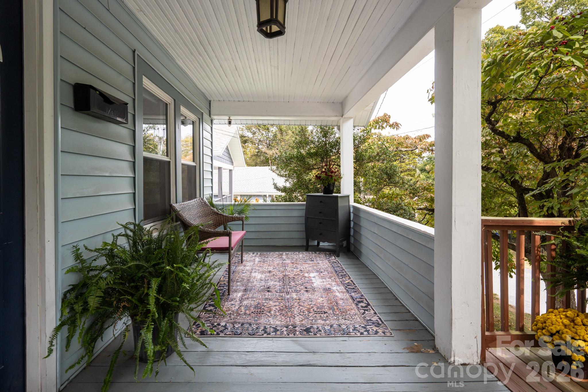Spacious front porch - 45 Olive Street, Asheville