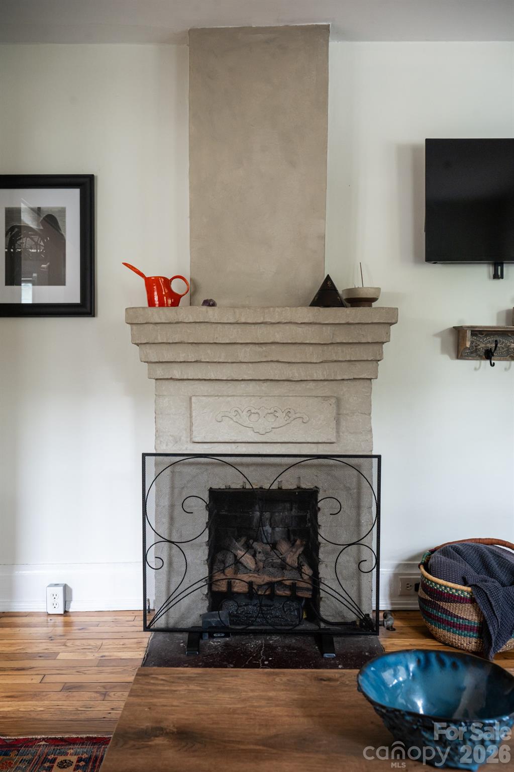 Gas log fire place - 45 Olive Street, Asheville