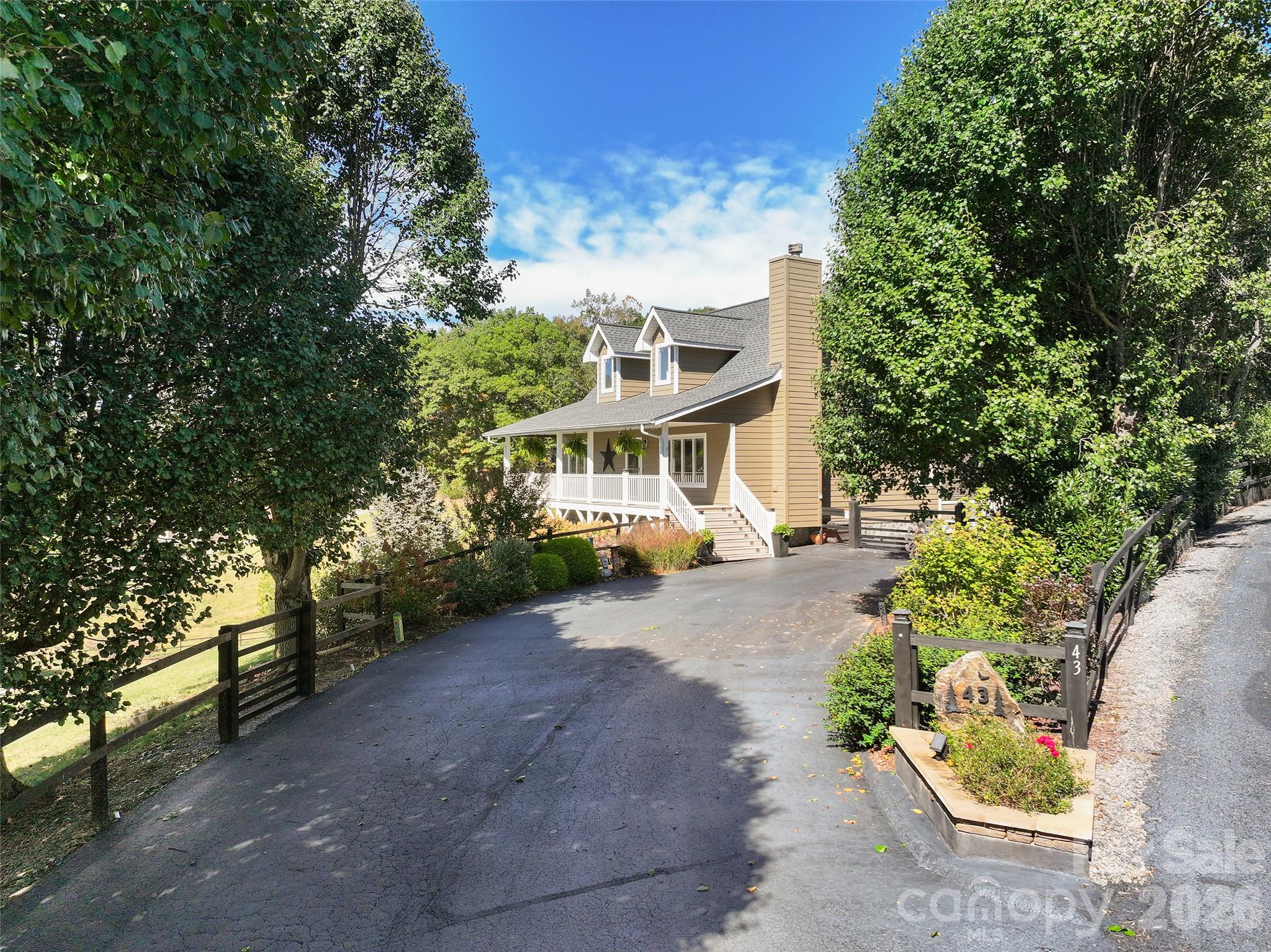 Base of driveway bears off gently to the left off Eagle Ridge. - 43 Eagle Ridge, Clyde