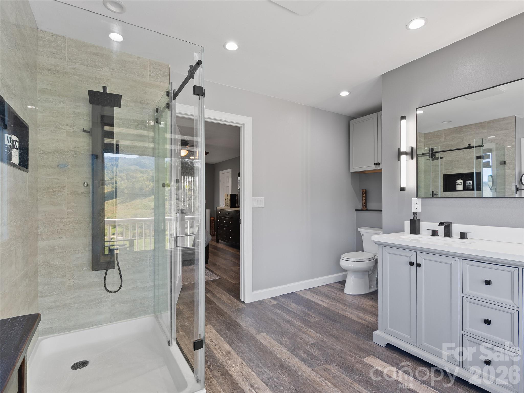 Primary Bathroom renovation - crisp clean look - heated floor. - 43 Eagle Ridge, Clyde