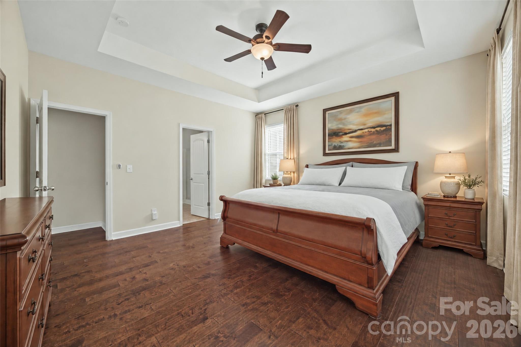 Primary bedroom (virtually staged) - 8720 Artesa Mill Lane, Charlotte