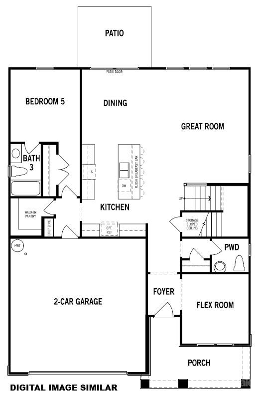 Digital Image Similar - Photo is for representation purposes of floorplan only - colors, finishes, and options will vary. - 2801 Bowman Drive, Gastonia