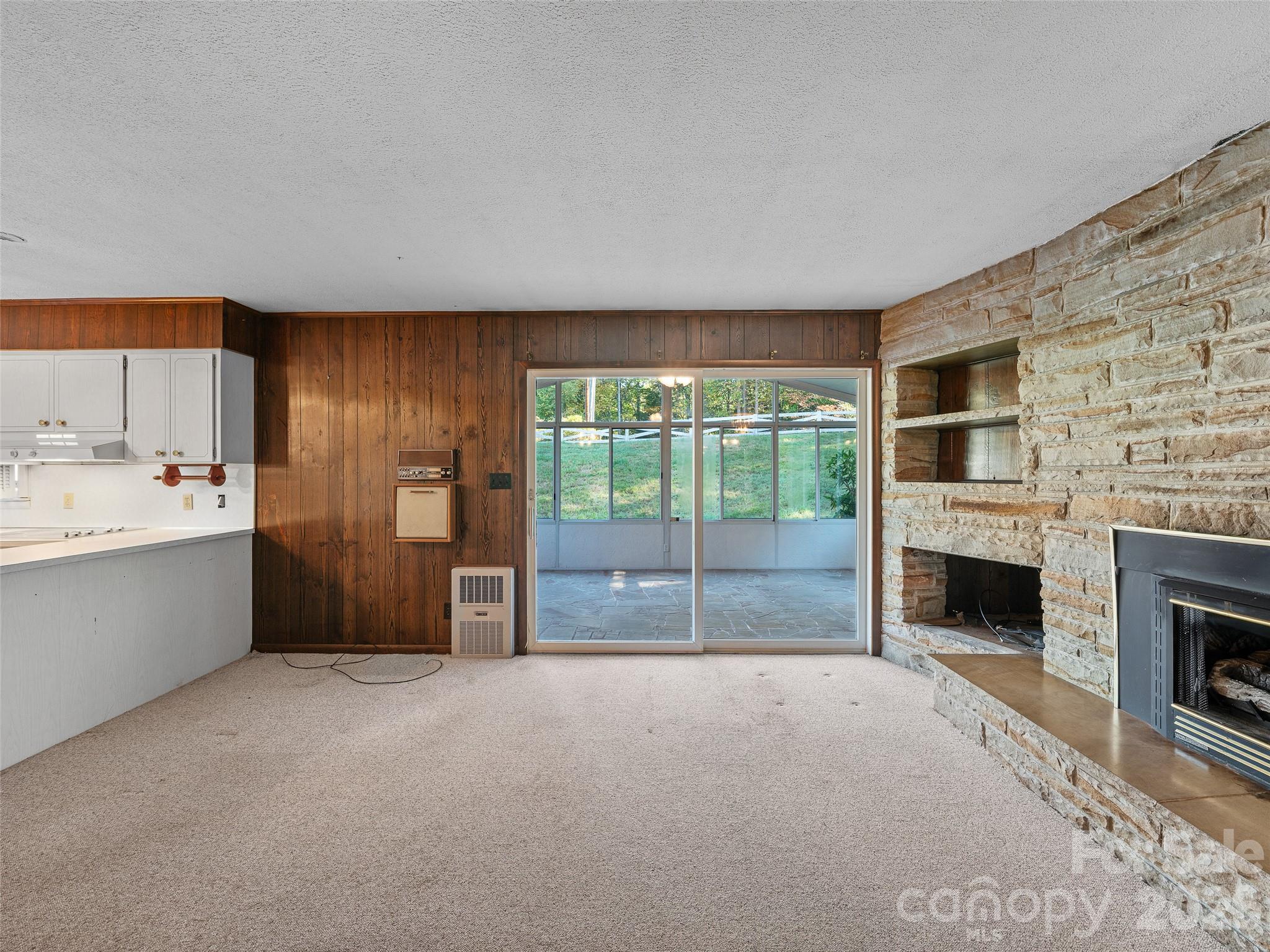 Den with Gas Log Fireplace - 198 Roland Hill Road, Burnsville