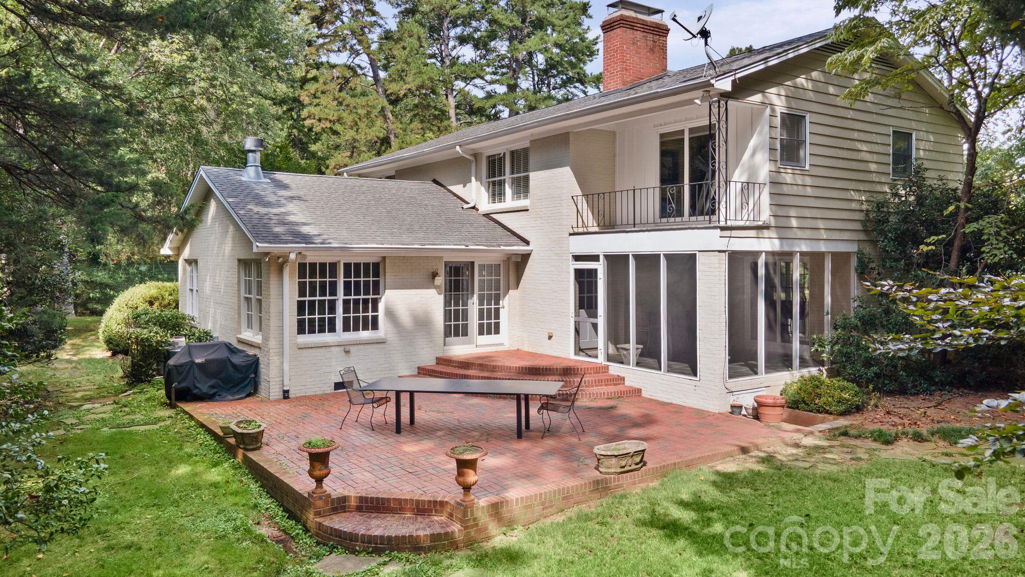 Rear of the home and patio - 2006 Grey Road, Davidson