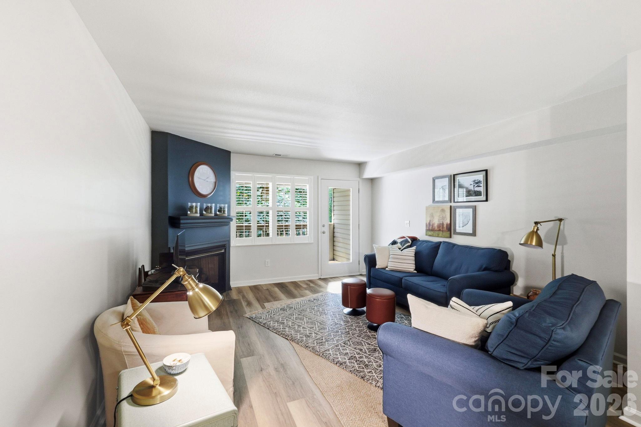 Living Room w/ fireplace - 805 Carlyle Way, Asheville