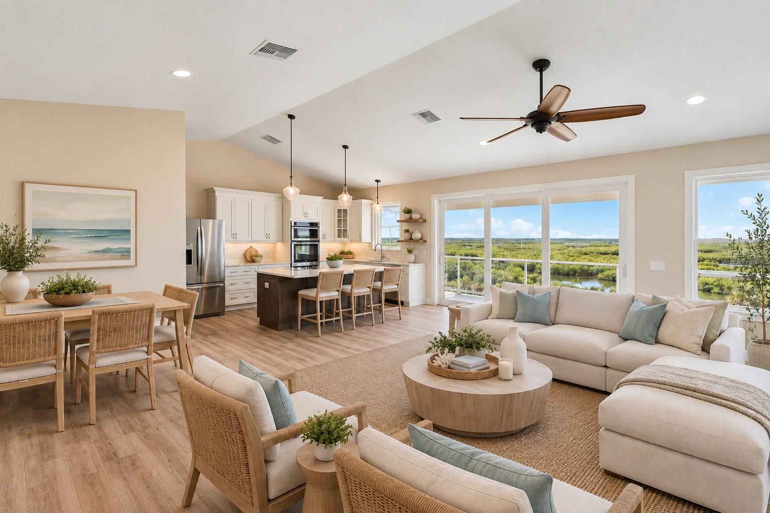 Great Room (Virtually Staged) - 6191 TURTLEMOUND RD, NEW SMYRNA BEACH