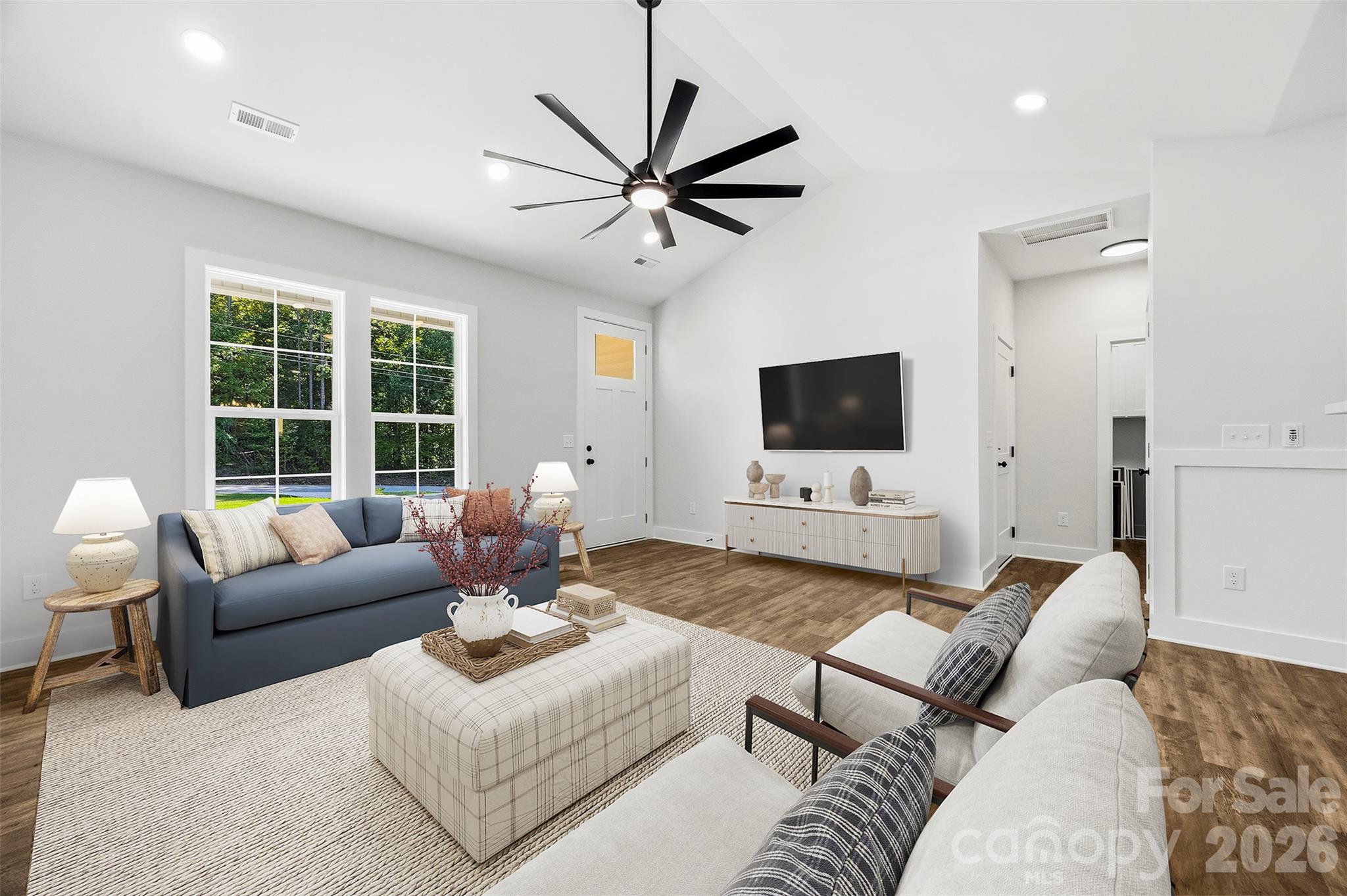 Virtually Staged Family Room - 2975 Old Airport Road, Concord