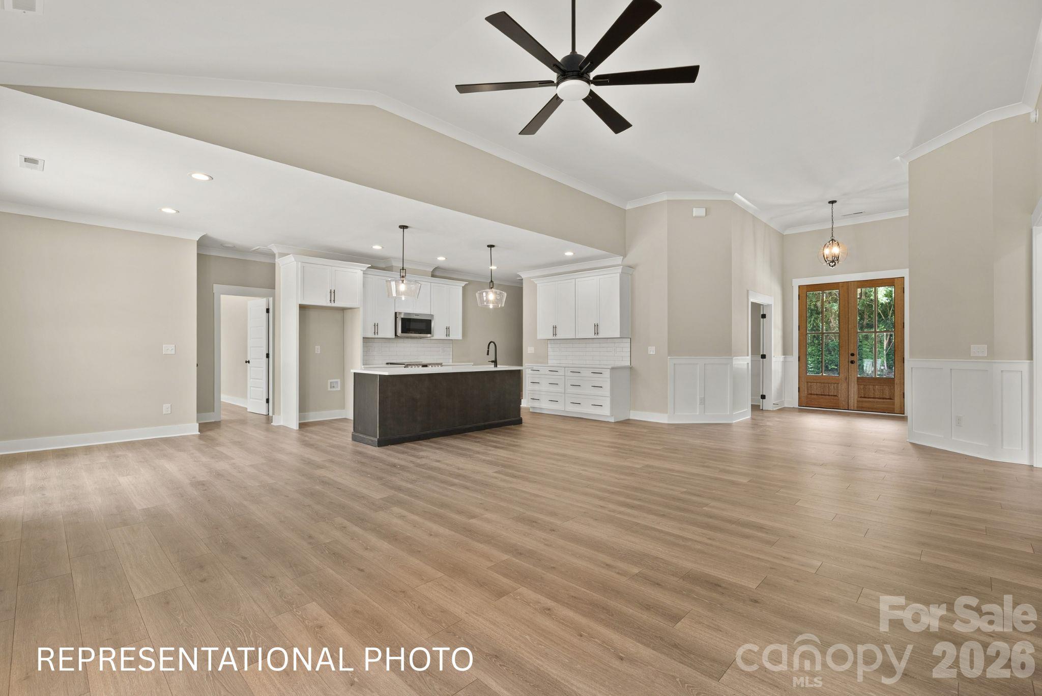 Kitchen and Living Room - 1052 Baylor Grove Road, Monroe