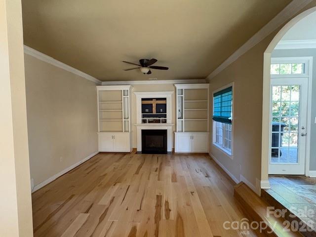 Living Room with built in book shelves - 107 Autumn Frost Avenue, Statesville