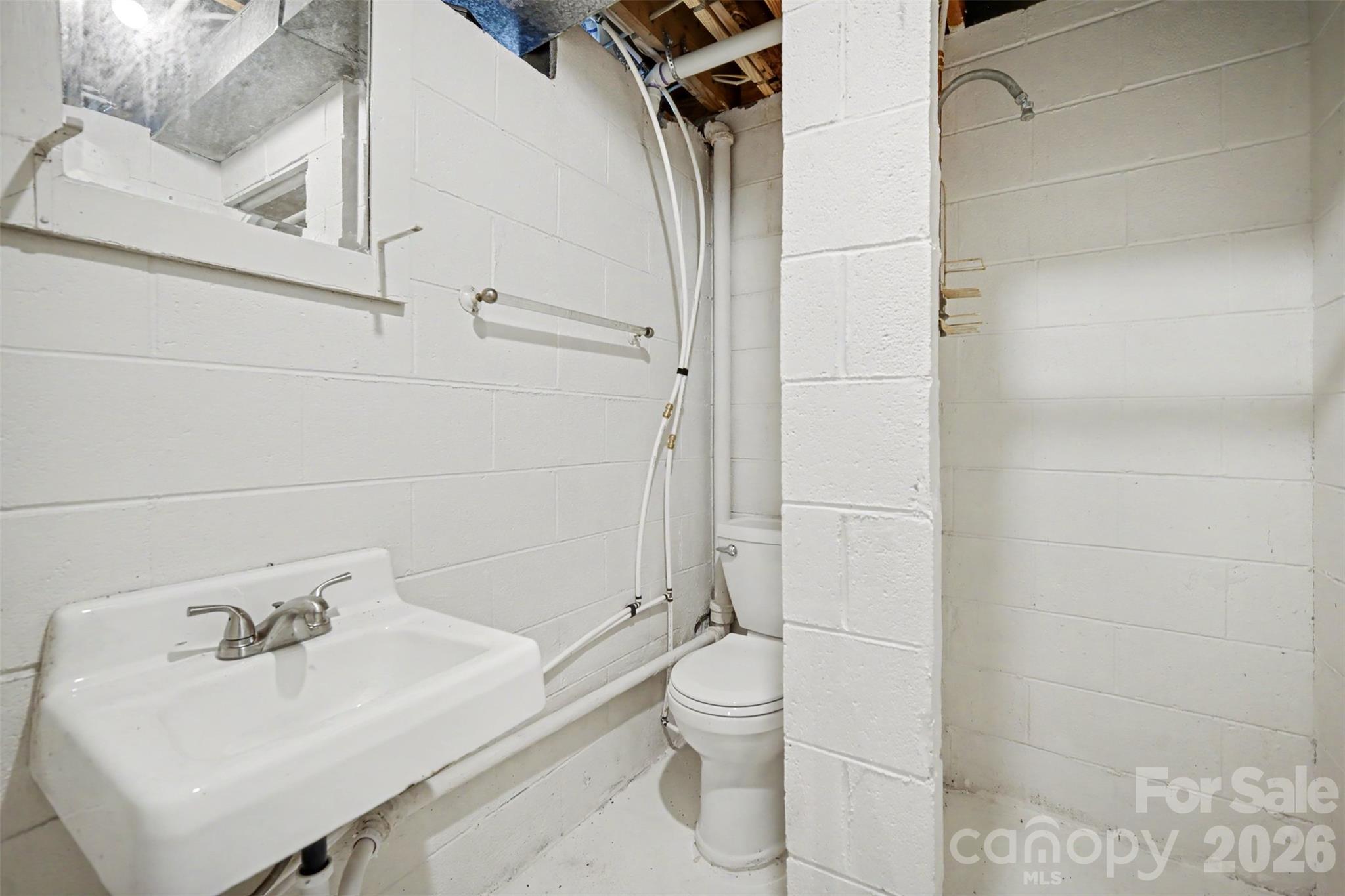 Bathroom in basement - 304 Gregory Road, Statesville