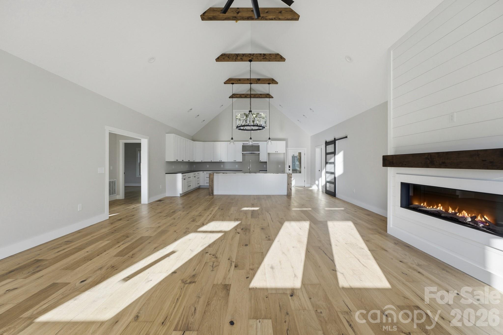 Large Great Room - facing kitchen - 431 Tahlfield Road, Sylva