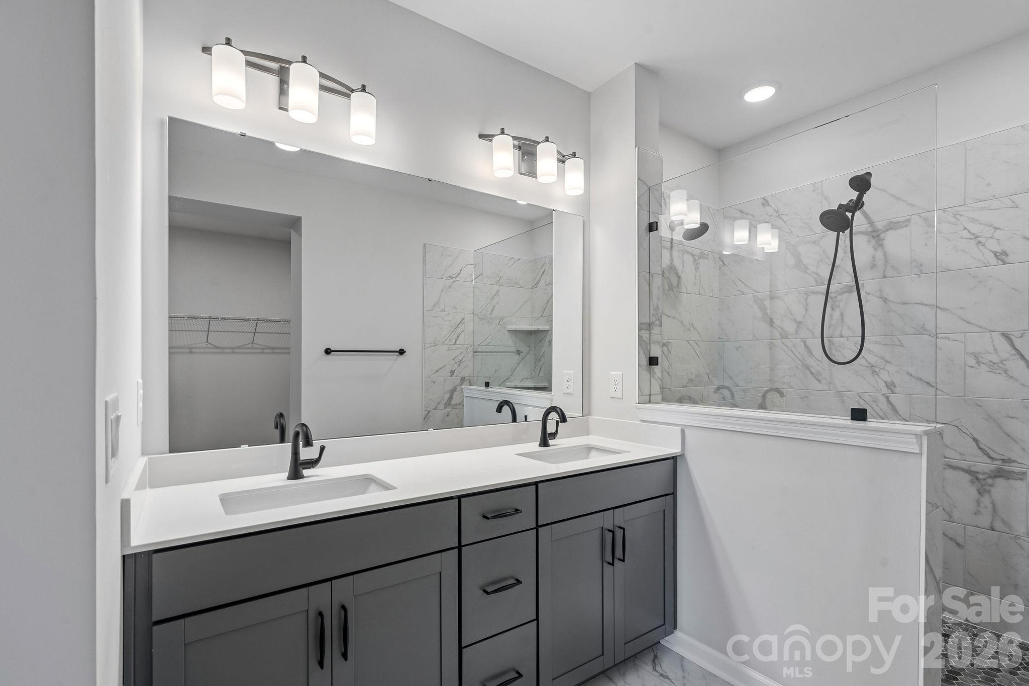 Primary Bath Double Vanities - 9051 Charles Francis Lane, Cornelius