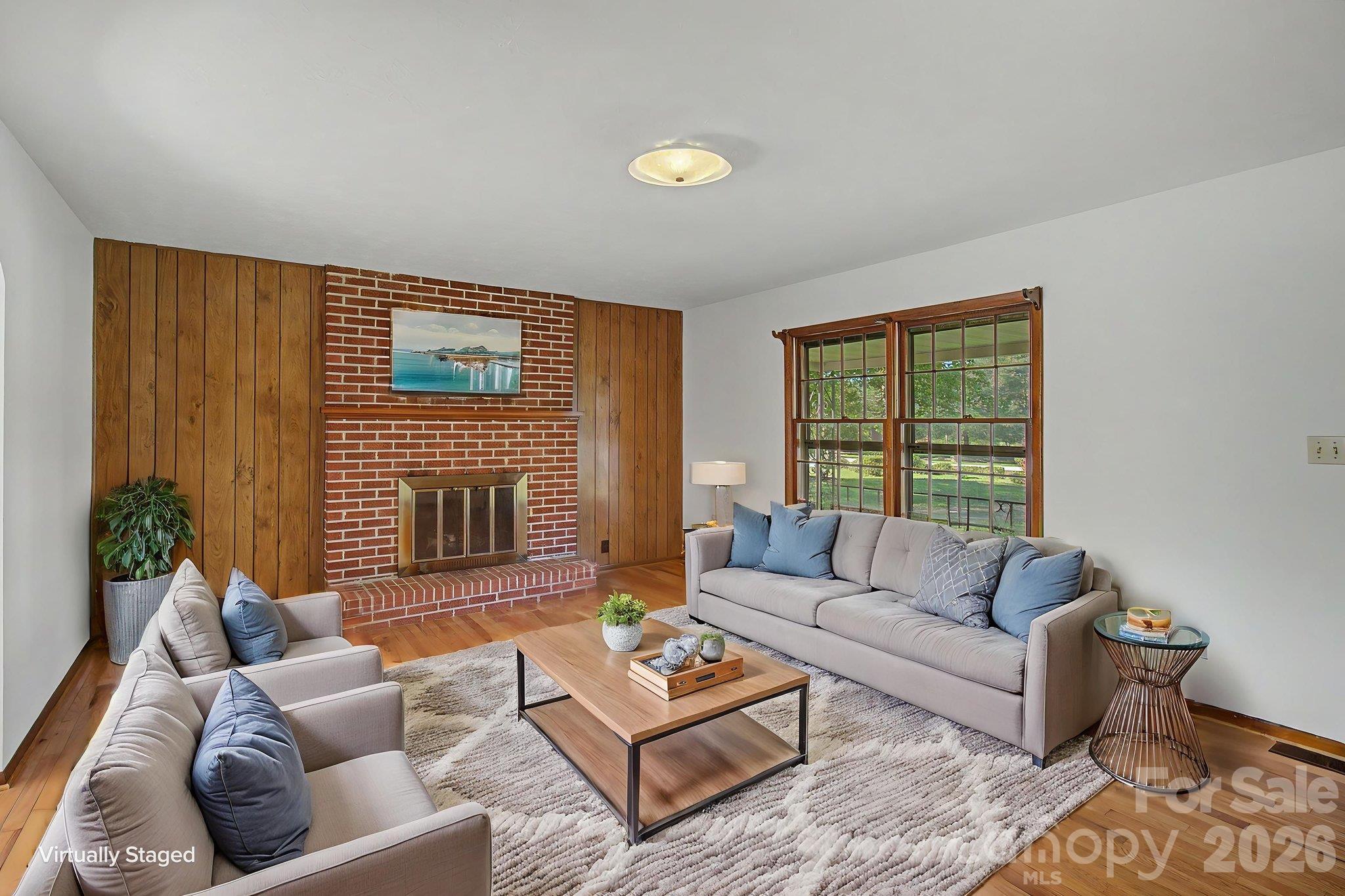 Living room virtually staged - 188 Pinner Road, Arden