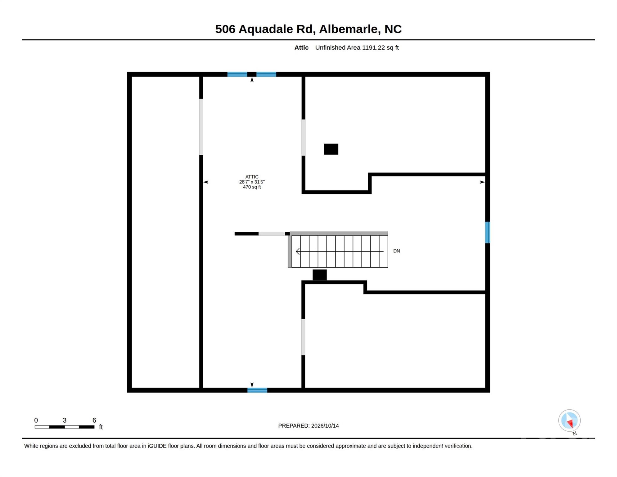 Loft (Floor Plan) - 506 Aquadale Road, Albemarle
