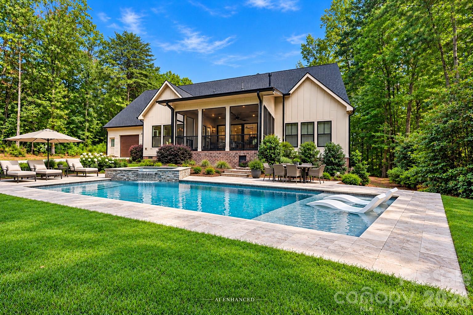 AI ENHANCED POOL RENDERING TO SHOW POSSIBILITIES IN BACKYARD - 2866 Backwoods Trail, Denver