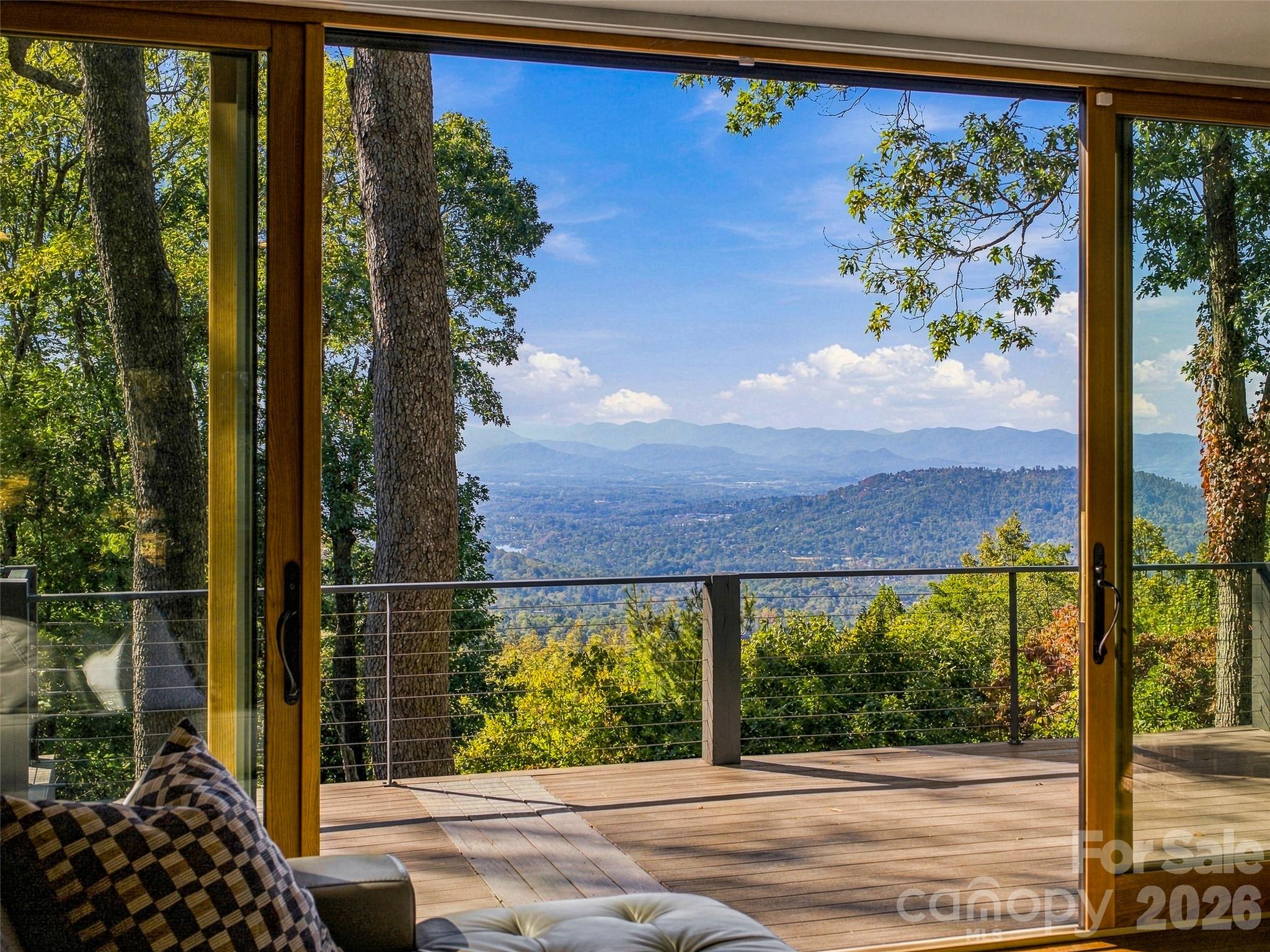 Stunning views from the living room - 21 Peach Knob Drive, Asheville