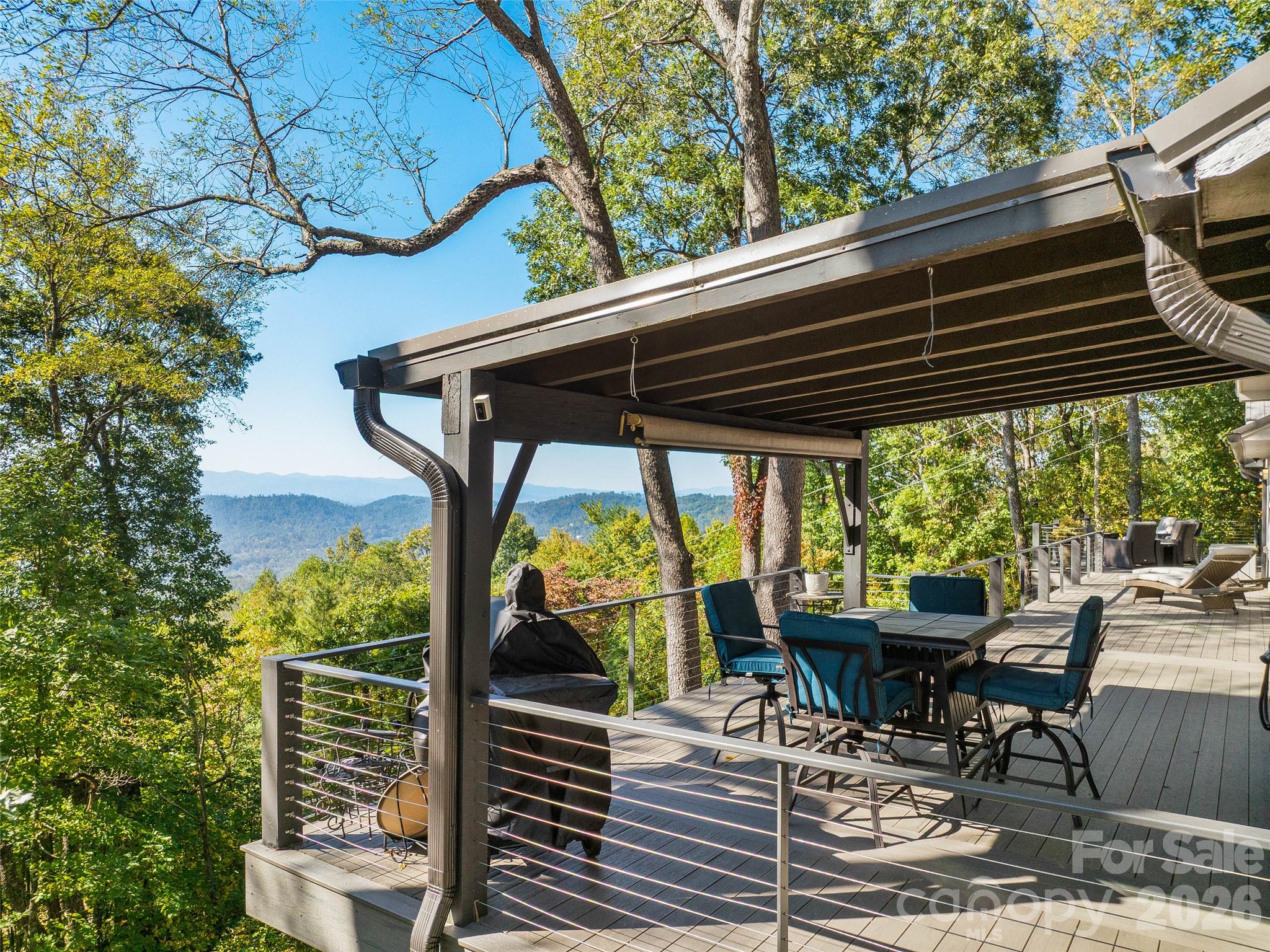 Amazing covered dining off the kitchen - 21 Peach Knob Drive, Asheville
