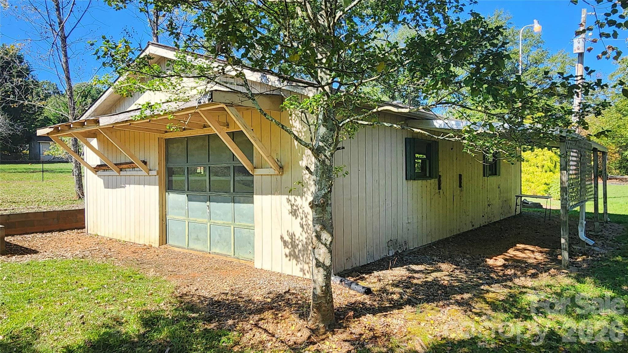 Pottery Studio Back with garage door - 7320 Old Laurel Road, Hickory