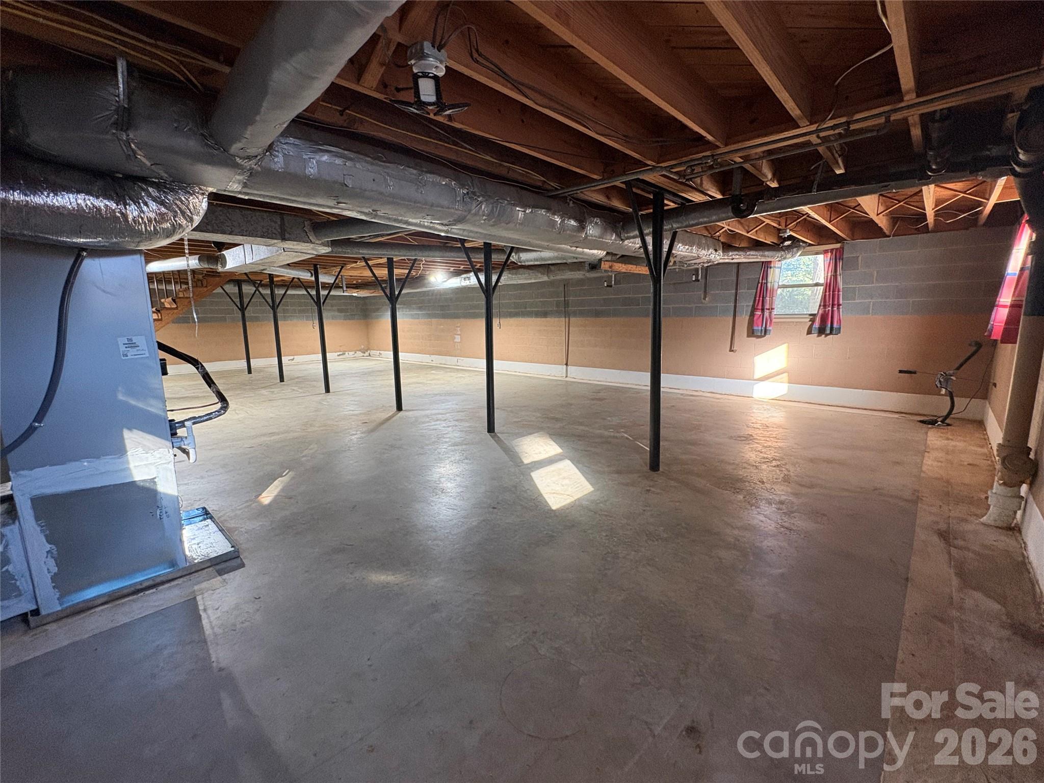 Basement view from exterior access - 94 Tulip Avenue, Concord