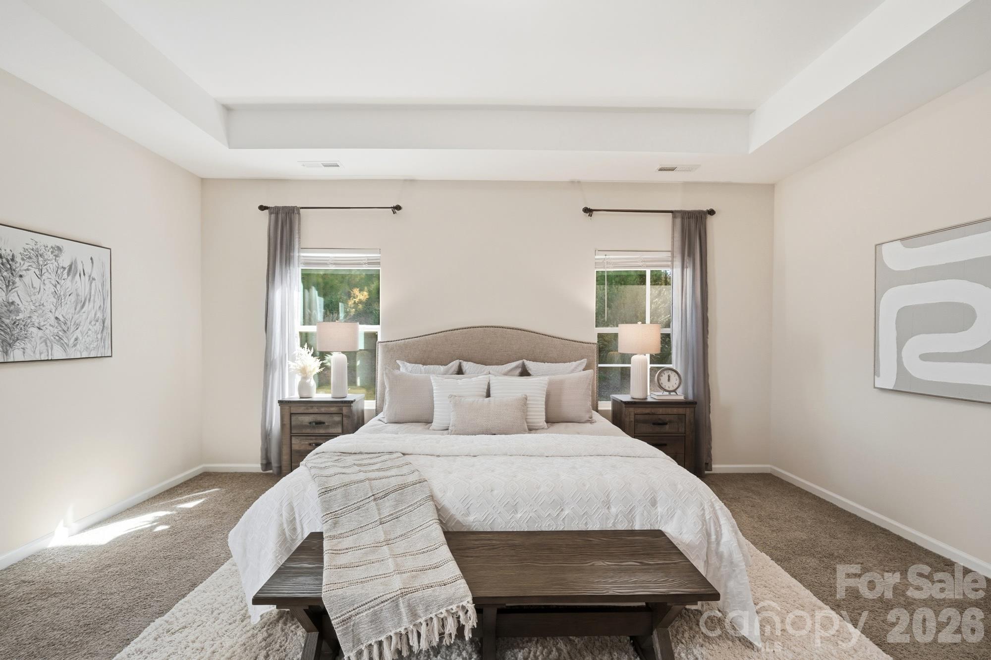 Large primary suite with tray ceiling - 7656 Tanglewood Way, Denver