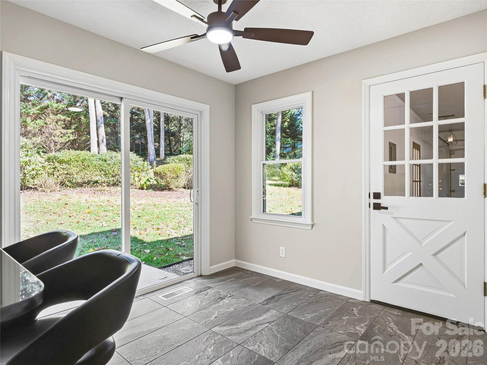 Sliding Doors in Kitchen Opens to Patio - 133 Kent Lane, Hendersonville