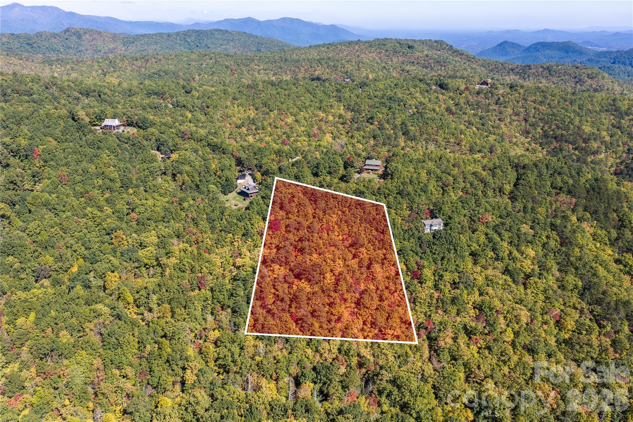 Lot Boundary Highlighted, 1.66 Acres in High Rock Acres - TBD Burnt Ridge Trail, Black Mountain