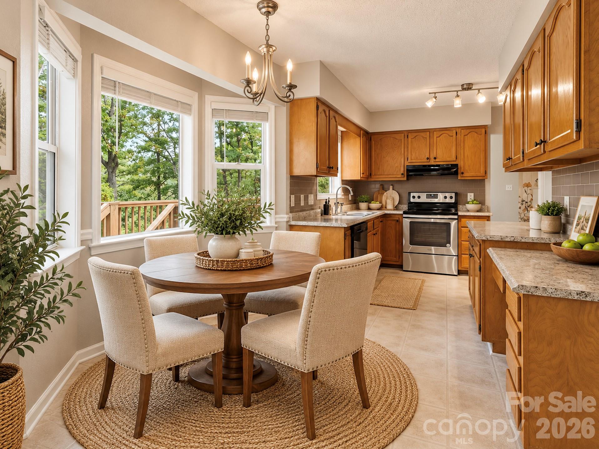 Breakfast NookVirtually Staged - 8 Rasada Extension, Weaverville