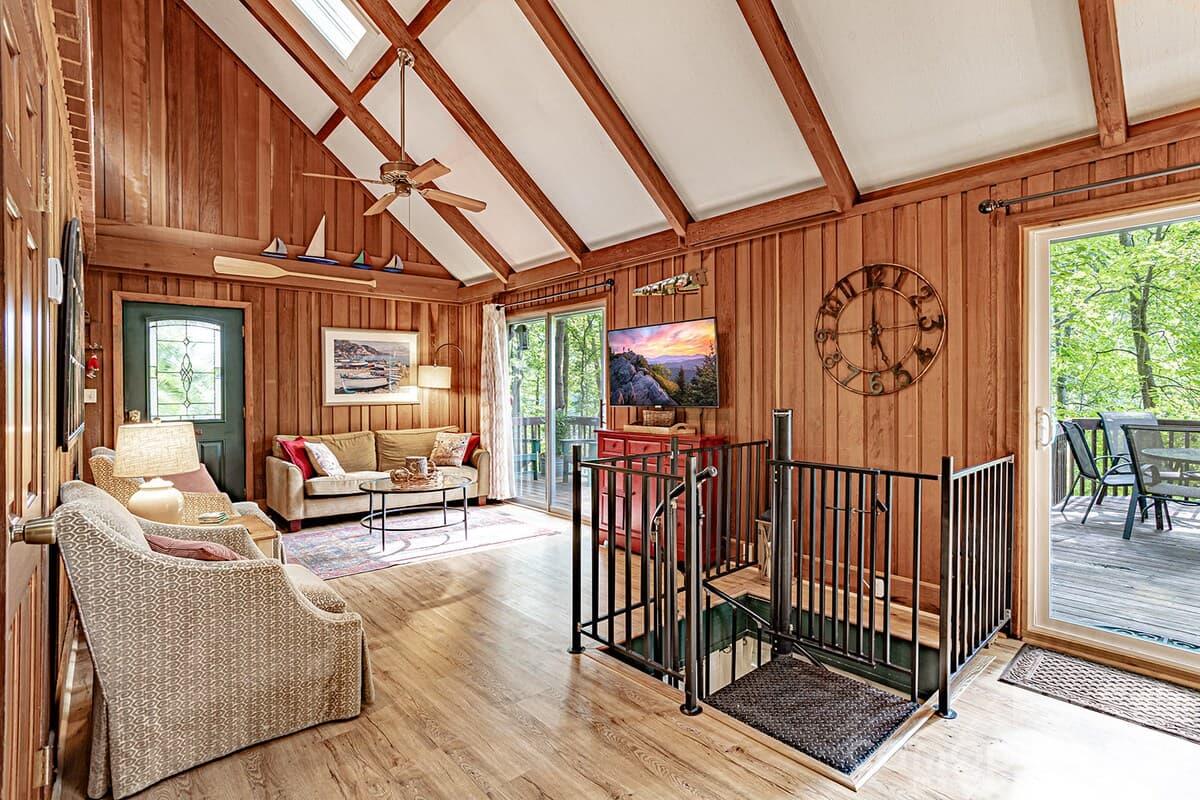 Alternate view of family room - 208 N West Lake Drive, Lake Lure