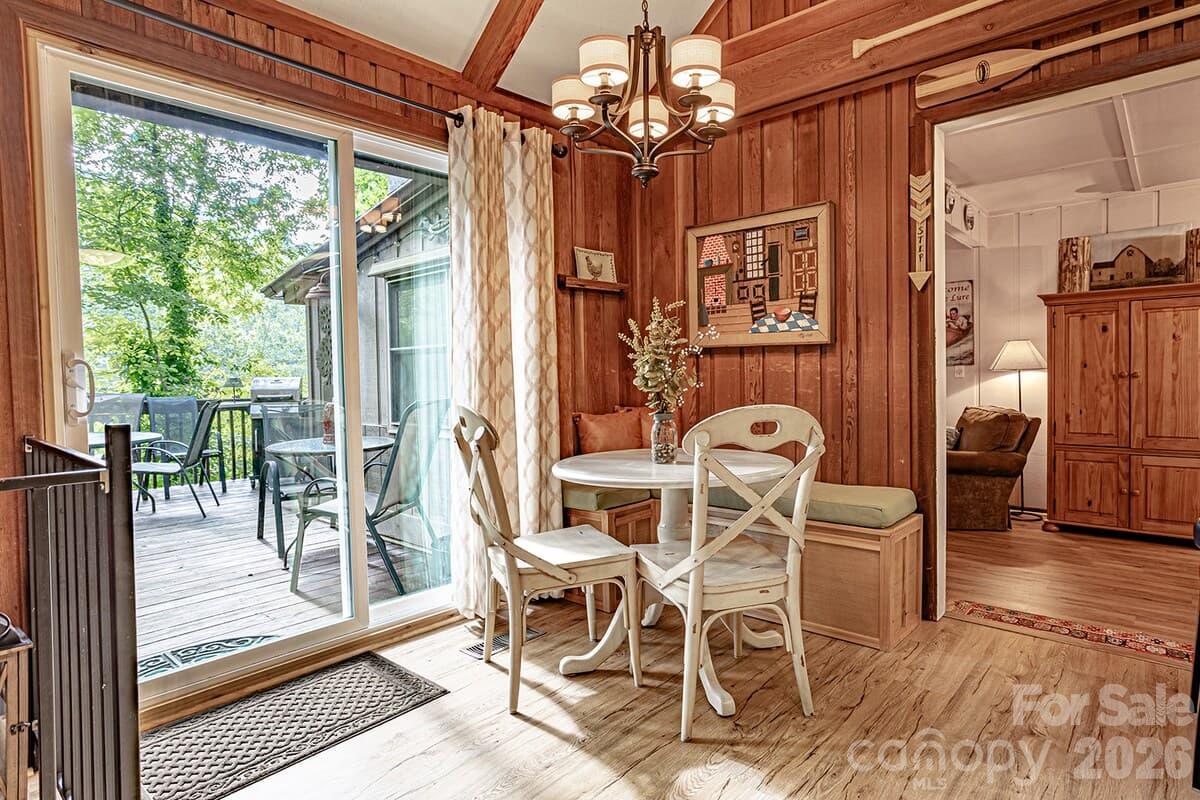 Breakfast nook - 208 N West Lake Drive, Lake Lure