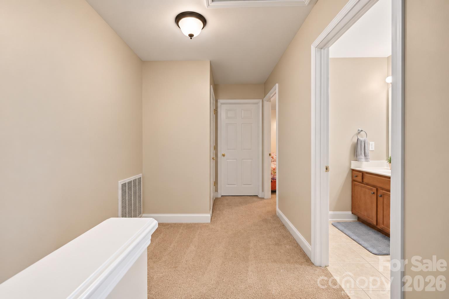 upstairs landing area virtually staged - 511 S Zion Street, Landis