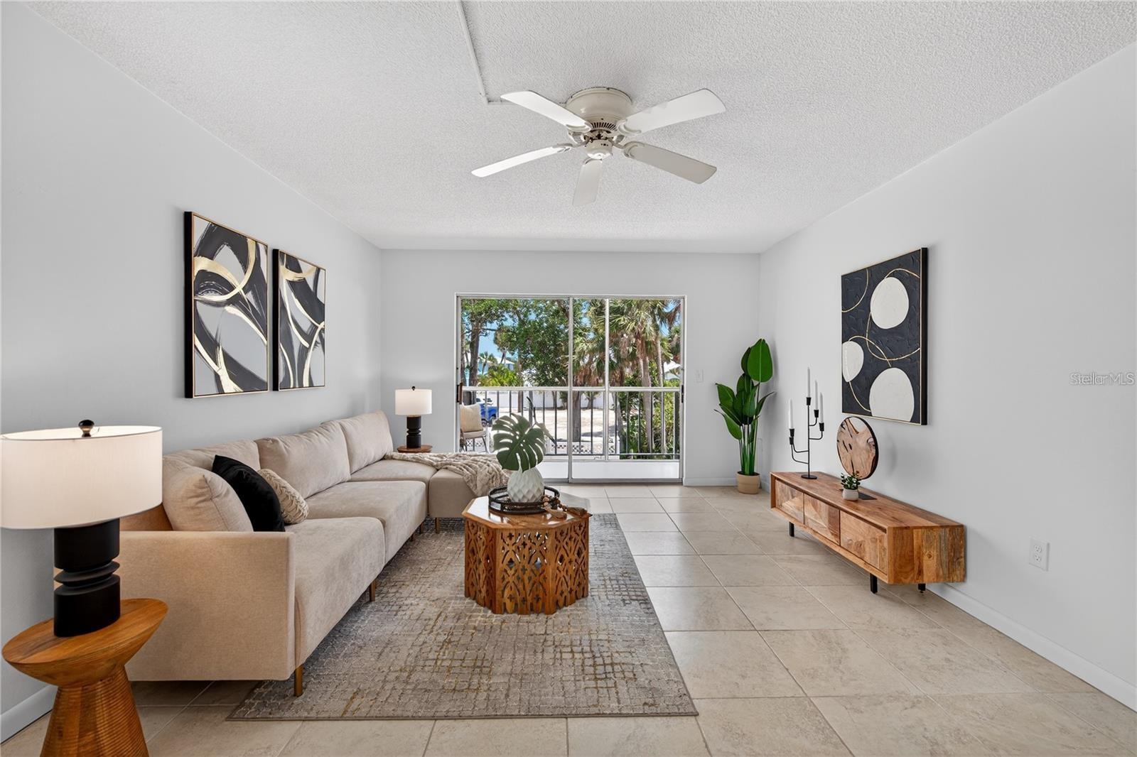 Generously-Sized Living Room - 5031 N BEACH RD #118, ENGLEWOOD