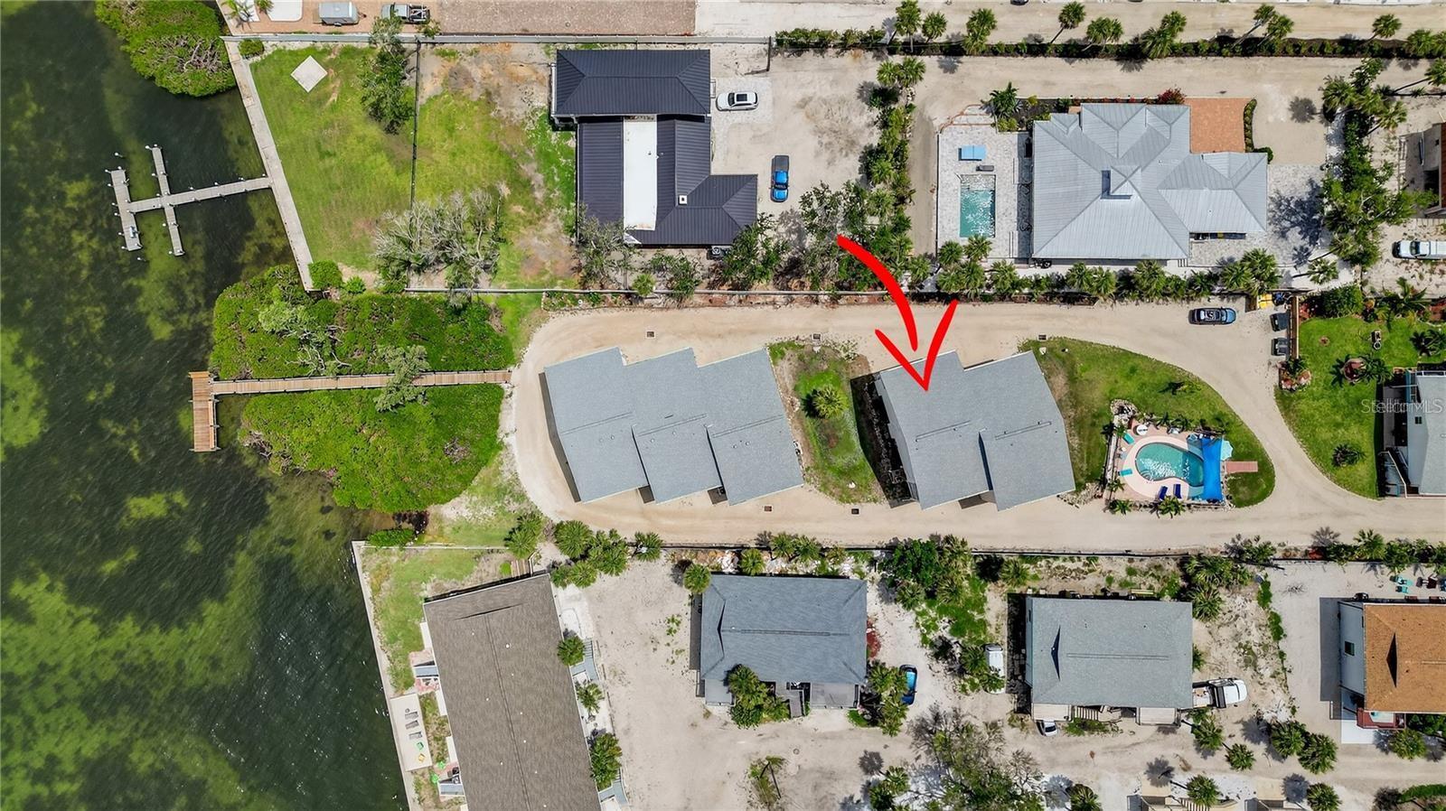 Aerial View of Condominium - 5031 N BEACH RD #118, ENGLEWOOD