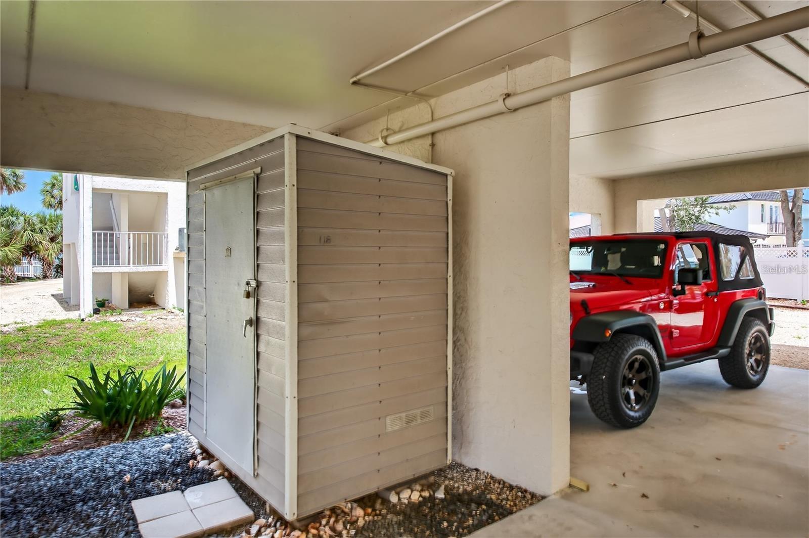 View of Storage Underneath Building - 5031 N BEACH RD #118, ENGLEWOOD