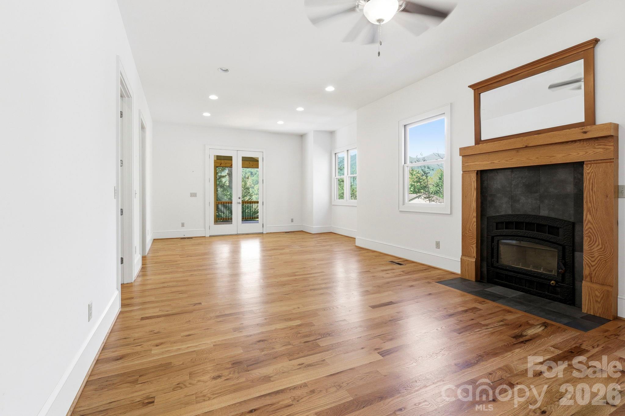 Open Living/Dining Room with Harwood Floors - 39 Williams Cove Road, Black Mountain