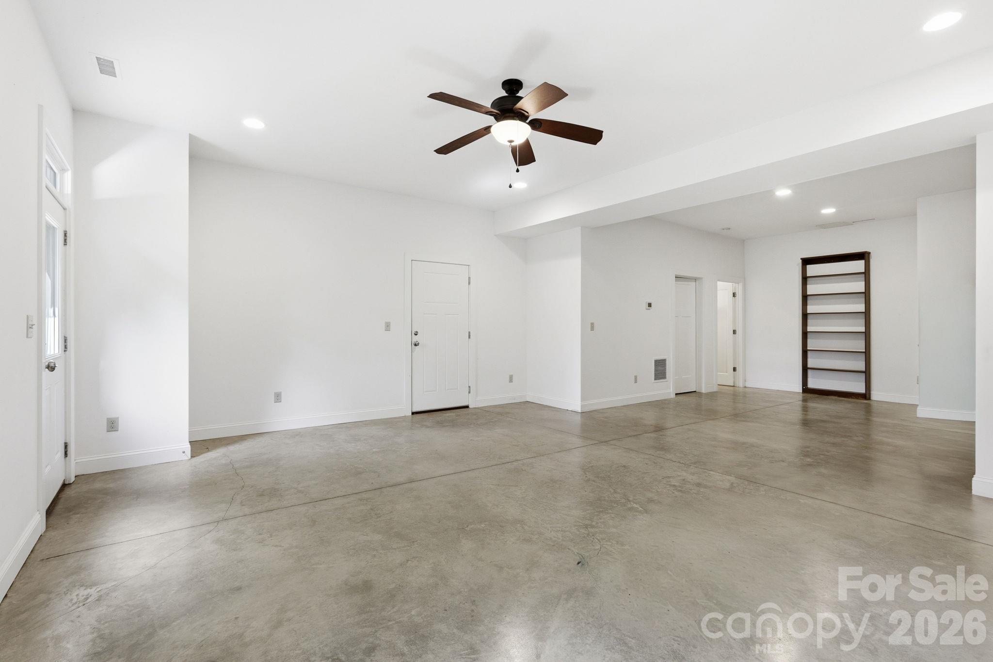 Basement Level Great Room access to 2 Car Garage - 39 Williams Cove Road, Black Mountain