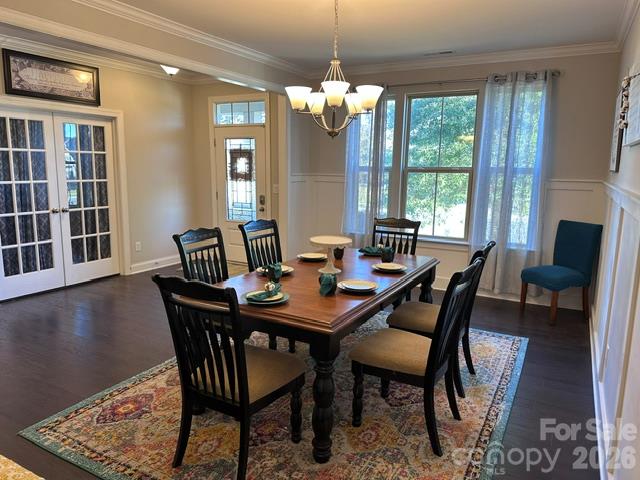 French doors lead to additional bedroom or office/gym - 1300 Oakhurst Drive, Waxhaw