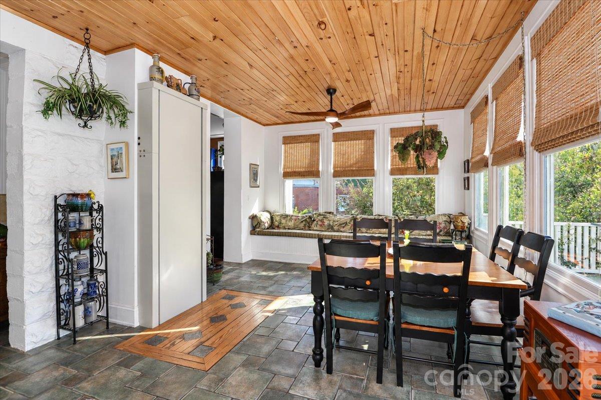 Sunroom with Elevator to Basement Garage - 403 W Front Street, Statesville