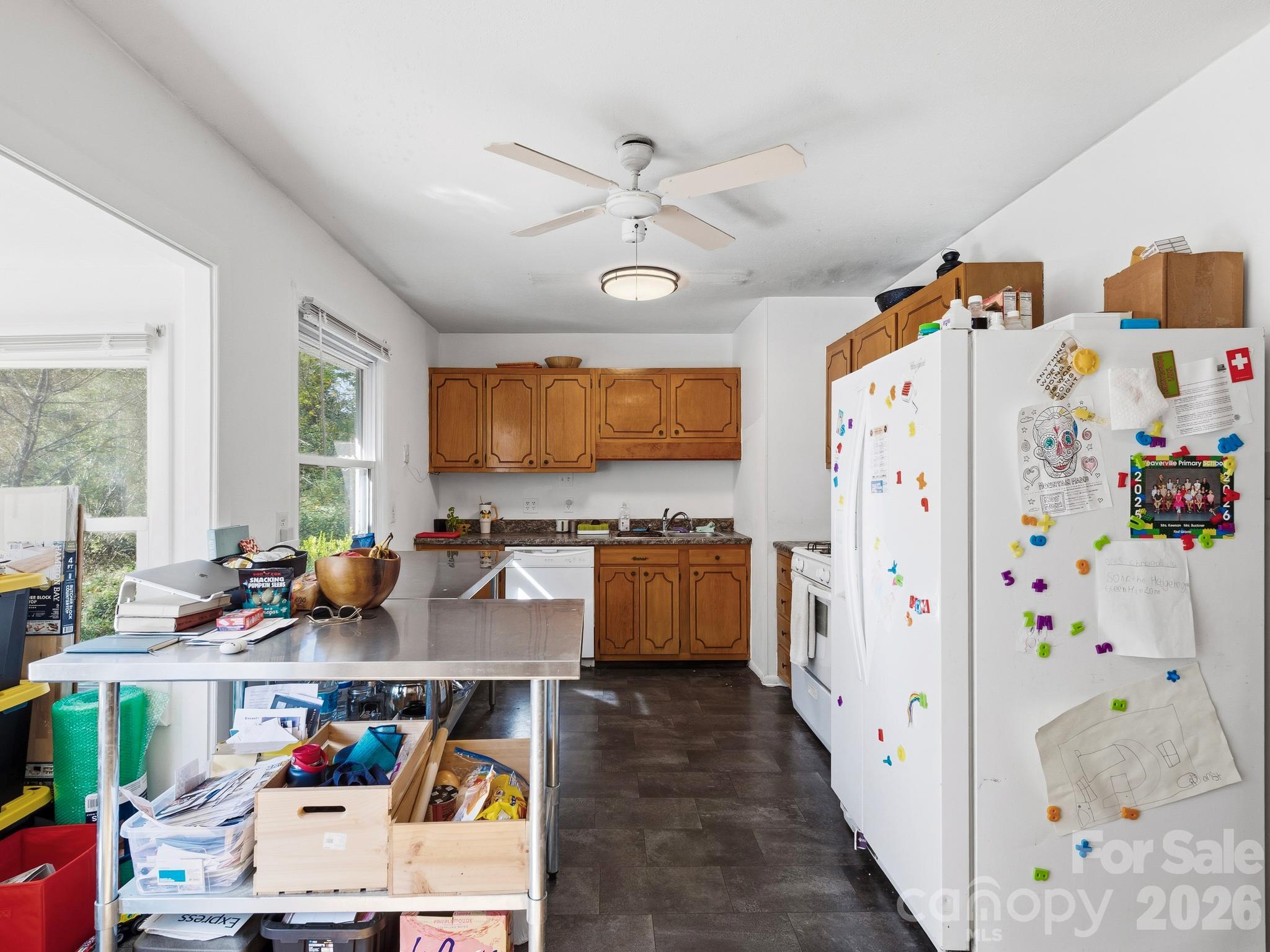 Looking at kitchen from breakfast area - 239 Baird Cove Road, Asheville