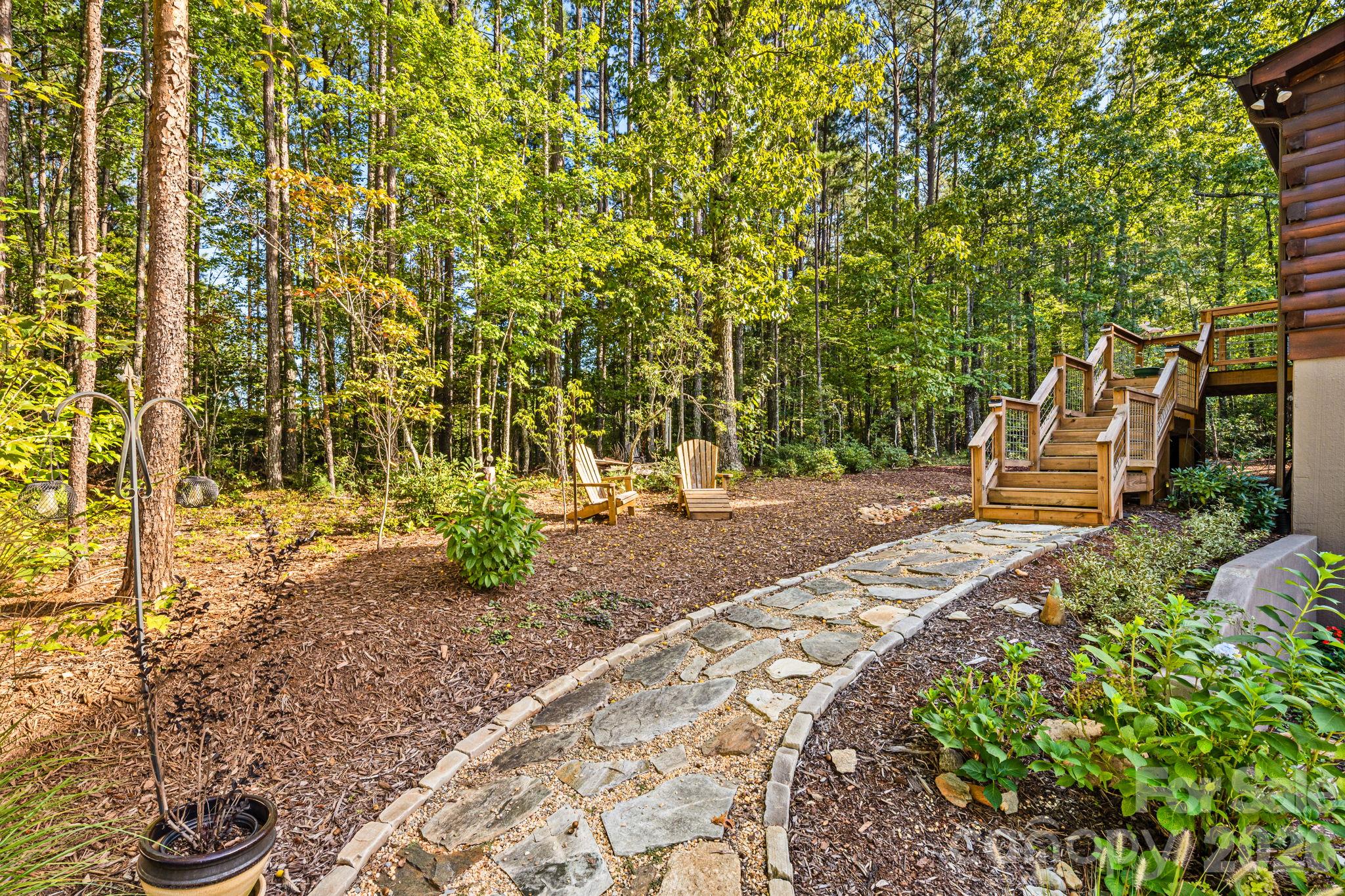 Walkway to Upstairs Entrance - 576 Pheasant Street, Lake Lure