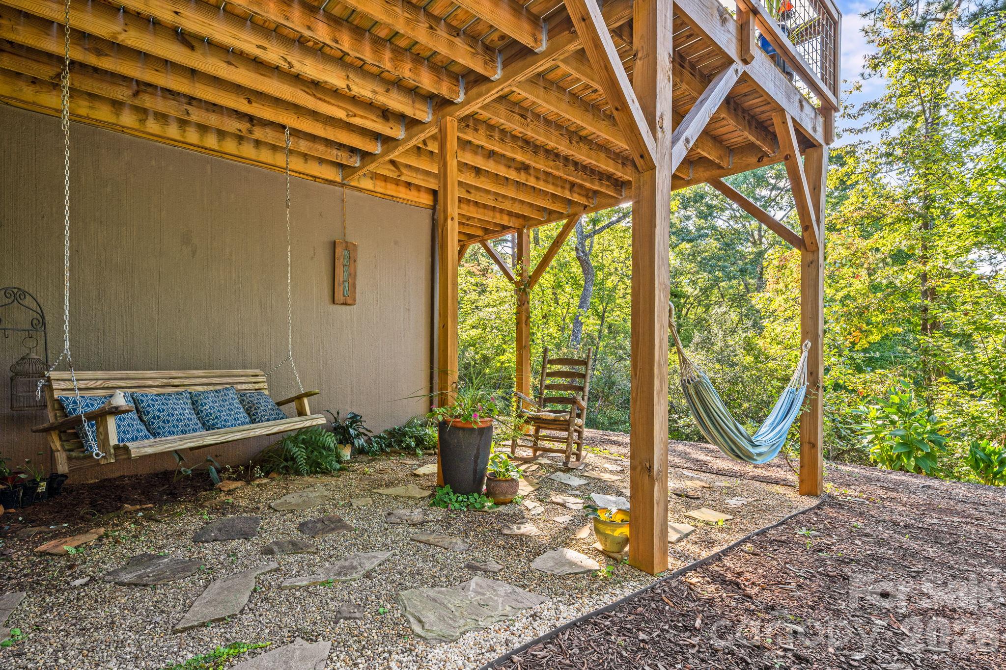 Under Deck Sitting Area - 576 Pheasant Street, Lake Lure