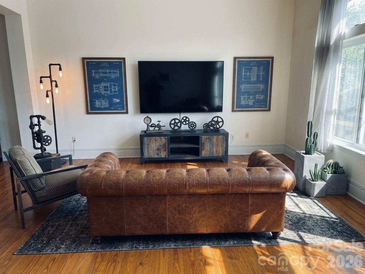 Virtually Staged Living Room - 404 Laurel Avenue, Charlotte