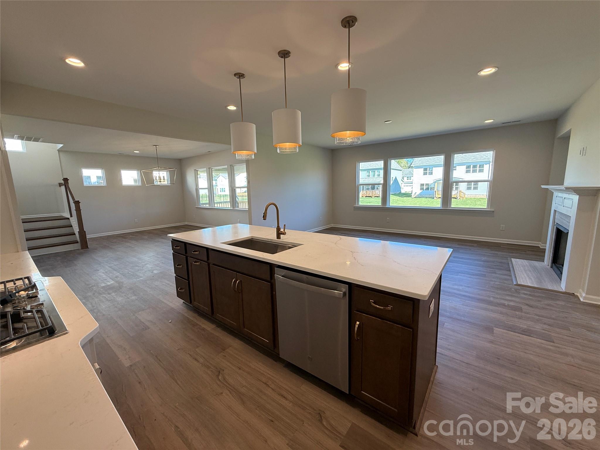 Kitchen/Family Room/Dining Room - 4800 Glen Stripe Drive, Indian Trail