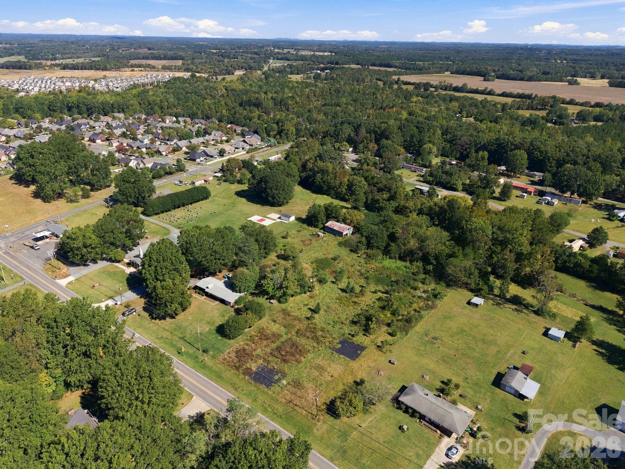 Aerial of all the lots and home - 816 Central Avenue, Locust